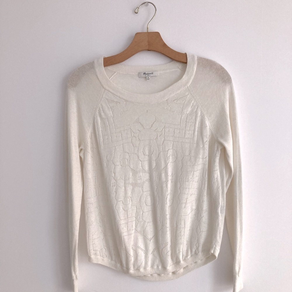 Madewell classic white sweater